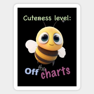 Little Bee Cuteness Level Cute Adorable Funny Quote Magnet